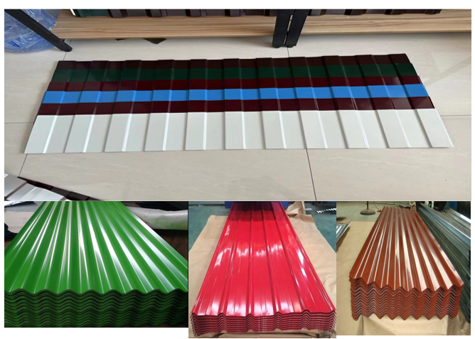 Corrugated sheet roof